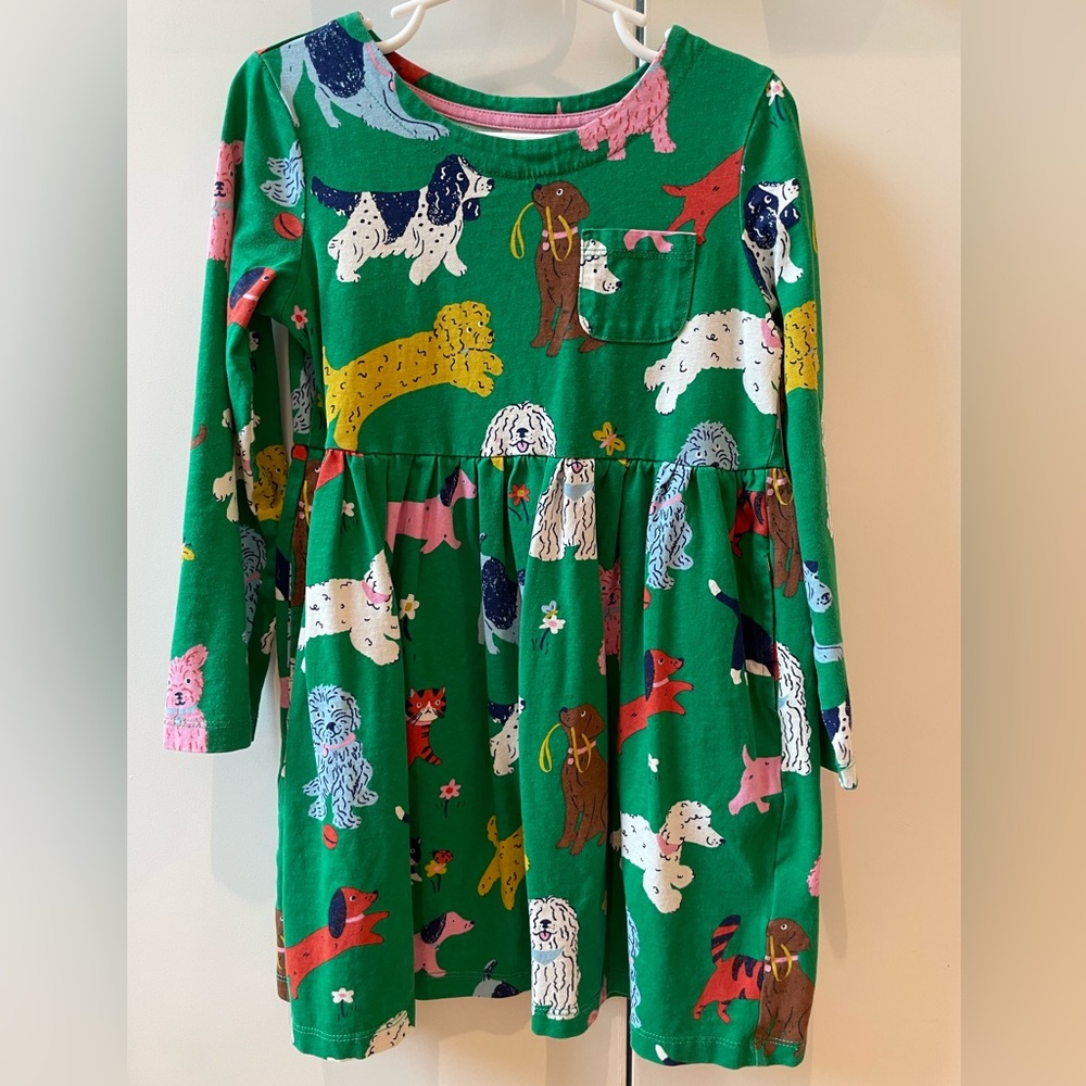 Mini Boden Dog Print Dress
